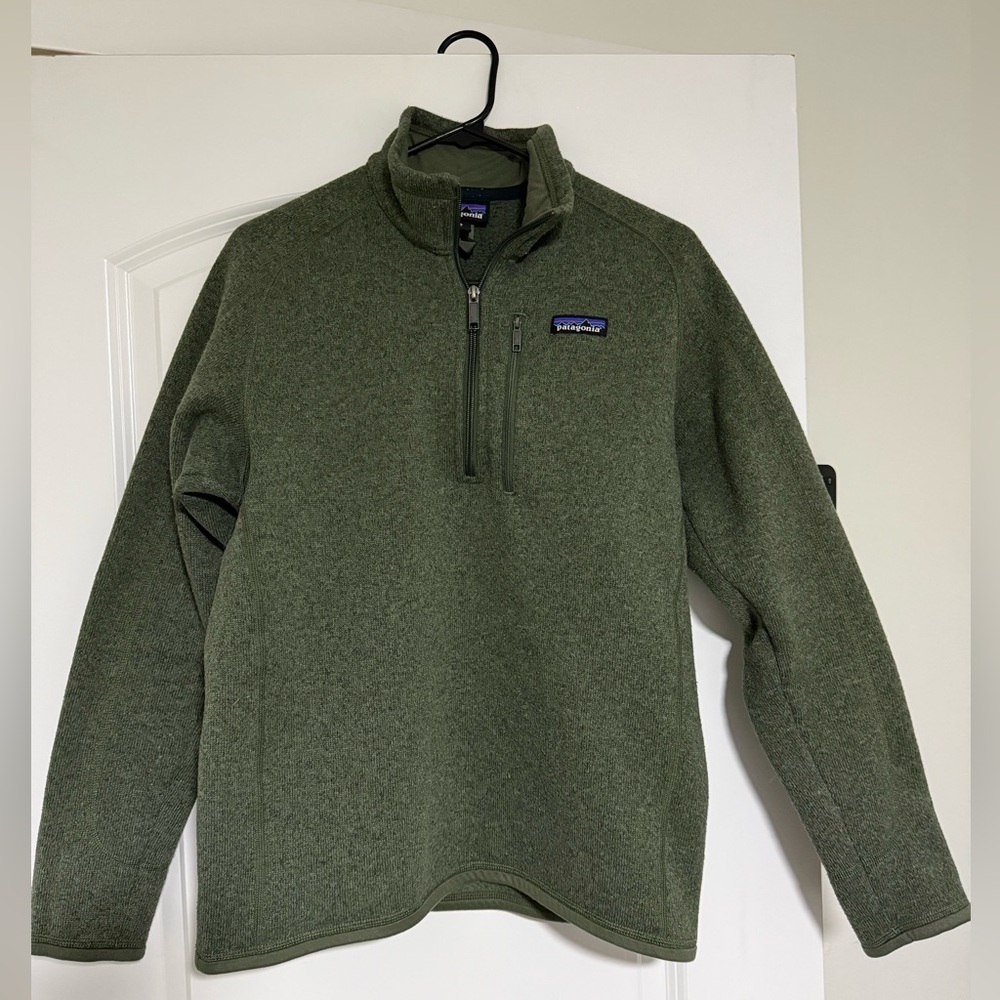Patagonia Men's Better Sweater Olive Green 1/4 Zip Fleece Pullover